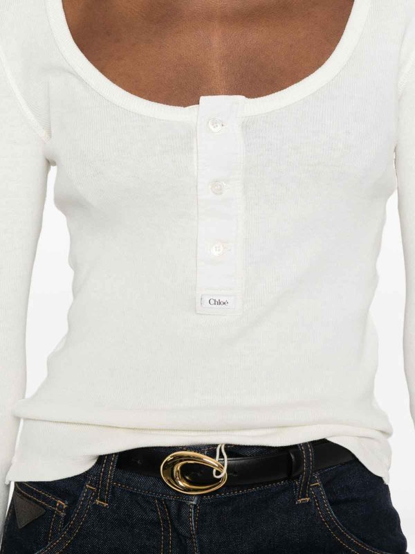 Rundhalspullover - Weiß shop online: CHLOE