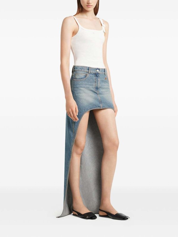 The Best Shops Courreges: Knielange und Midi Röcke - Midirock - Blau