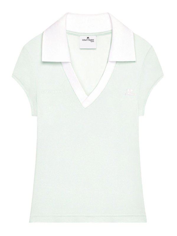 Courreges: ポロシャツ - ポロシャツ - ブルー