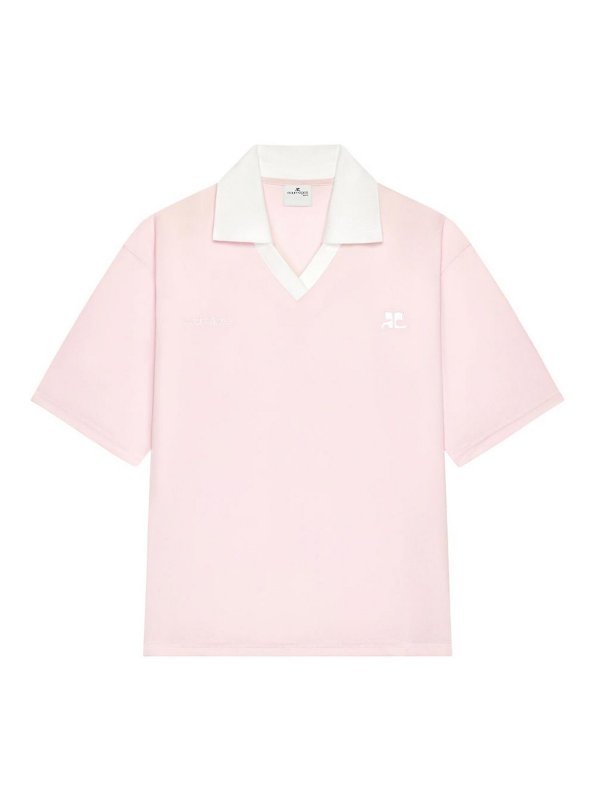 Courreges: ポロシャツ - ポロシャツ - ヌードカラー