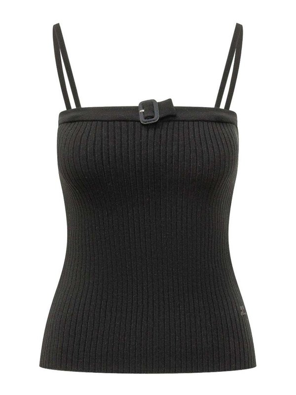 Courreges: Tops & Débardeurs - Top - Noir