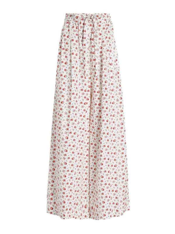 DOLCE & GABBANA: casual trousers - Roses Print Cotton Trousers