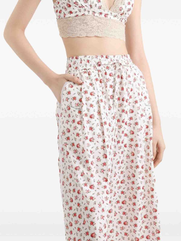 DOLCE & GABBANA buy online Roses Print Cotton Trousers