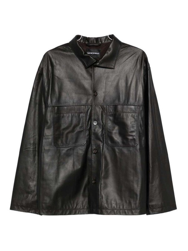 ARMANI EXCHANGE: レザーコート - レザーコート - ブラウン