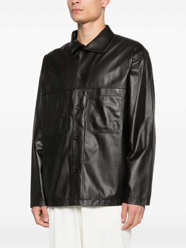 The Best Shops ARMANI EXCHANGE: レザーコート - レザーコート - ブラウン