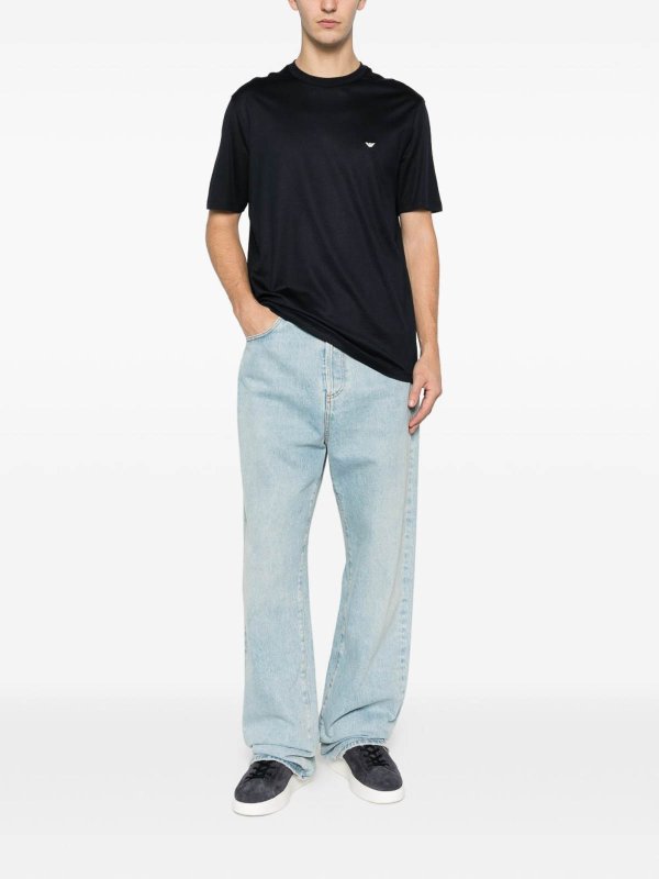 Cotton Blend T-Shirt Replica 
online: EMPORIO ARMANI