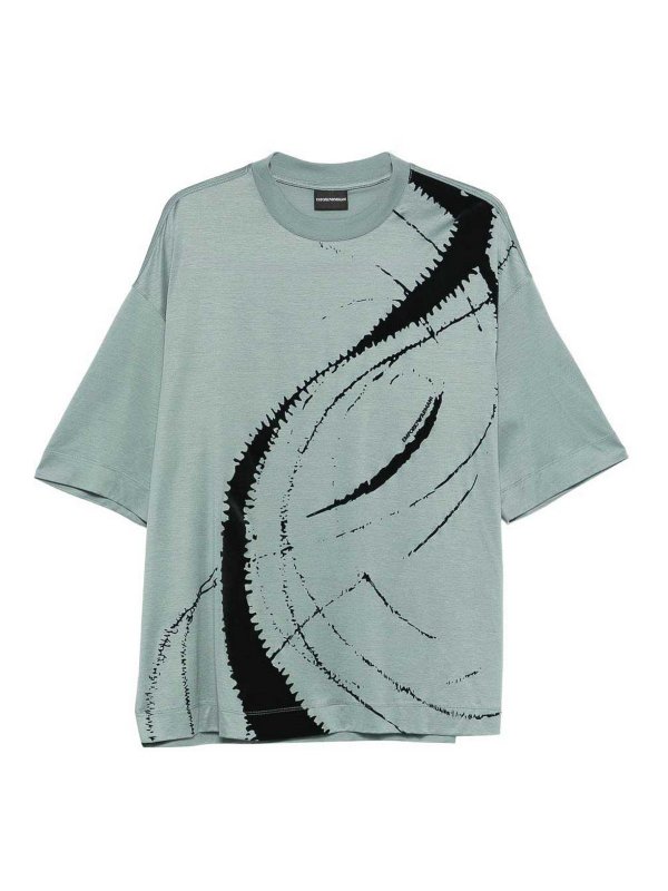 EMPORIO ARMANI: t-shirts - Cotton Blend T-Shirt