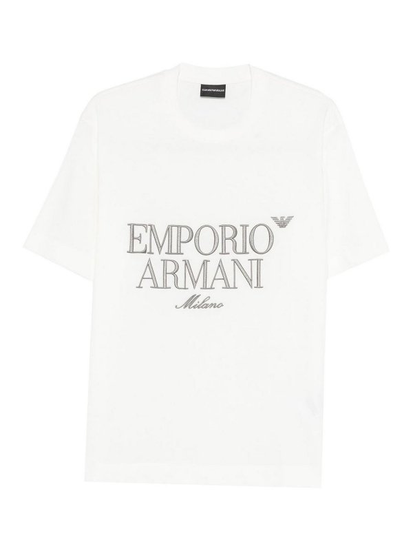 EMPORIO ARMANI: t-shirt - T-shirt in cotone con logo