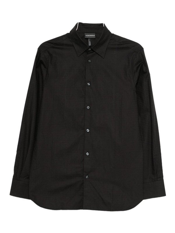 EMPORIO ARMANI: shirts - Logo Cotton Shirt