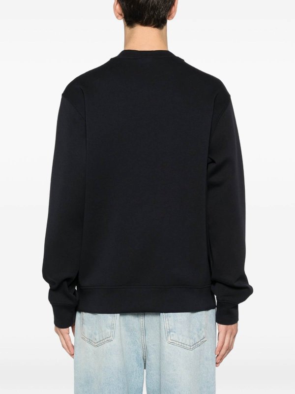 クルーネック - ブルー shop online: EMPORIO ARMANI