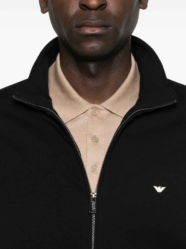 The Best Shops EMPORIO ARMANI: Sweatshirts & Sweaters - Logo Cotton Sweatshirt