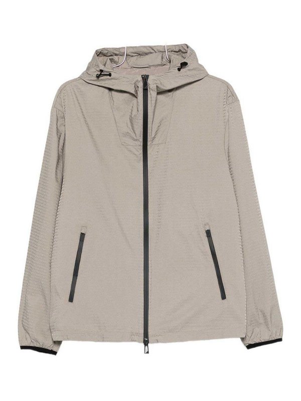 EMPORIO ARMANI: ダウン・ハイテクジャケット - ダウンジャケット - グレー