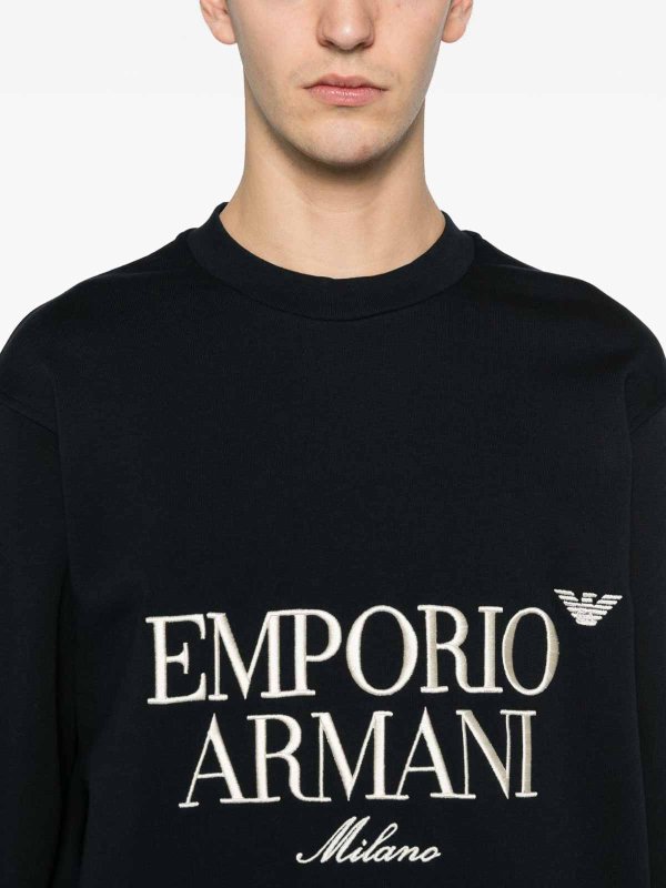 EMPORIO ARMANI: スウェット＆セーター online - スウェットシャツ/セーター - ブルー