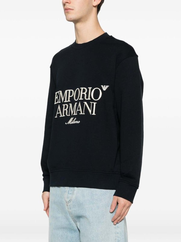 The Best Shops EMPORIO ARMANI: スウェット＆セーター - スウェットシャツ/セーター - ブルー