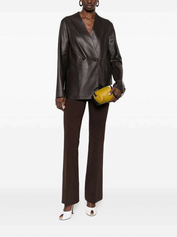 EMPORIO ARMANI: レザーコート online - レザーコート - ブラウン