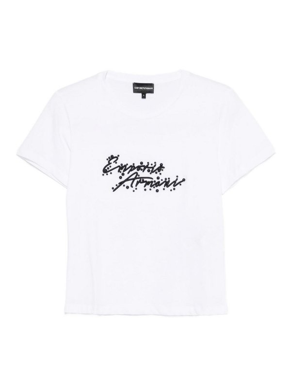EMPORIO ARMANI: t-shirt - T-shirt in cotone con logo