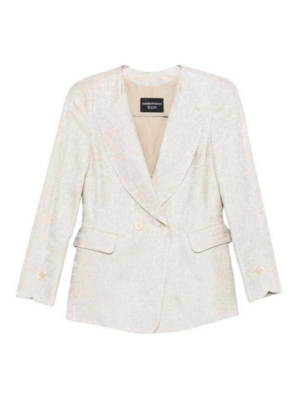 EMPORIO ARMANI: blazers - Double-Breasted Jacket