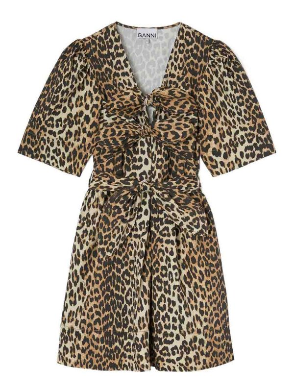 GANNI: ショートドレス - ショートドレス - ブラウン