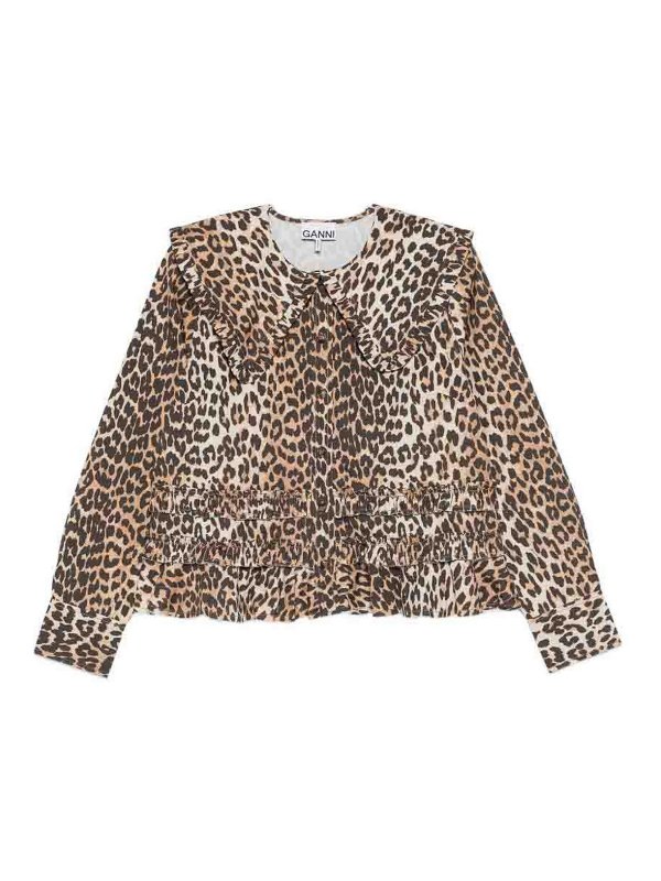 GANNI: シャツ - シャツ - ブラウン