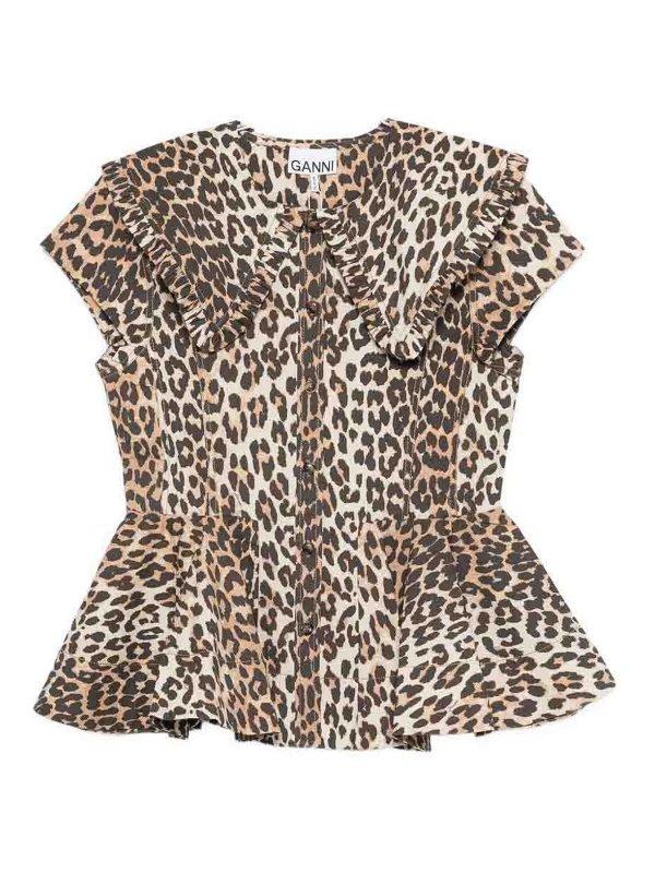 GANNI: シャツ - シャツ - ブラウン