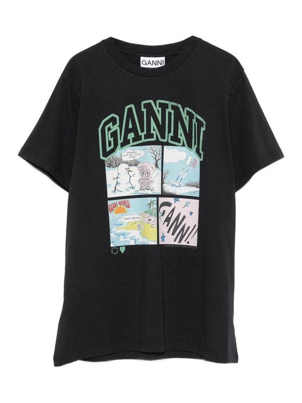 GANNI: t-shirts - Organic Cotton T-Shirt