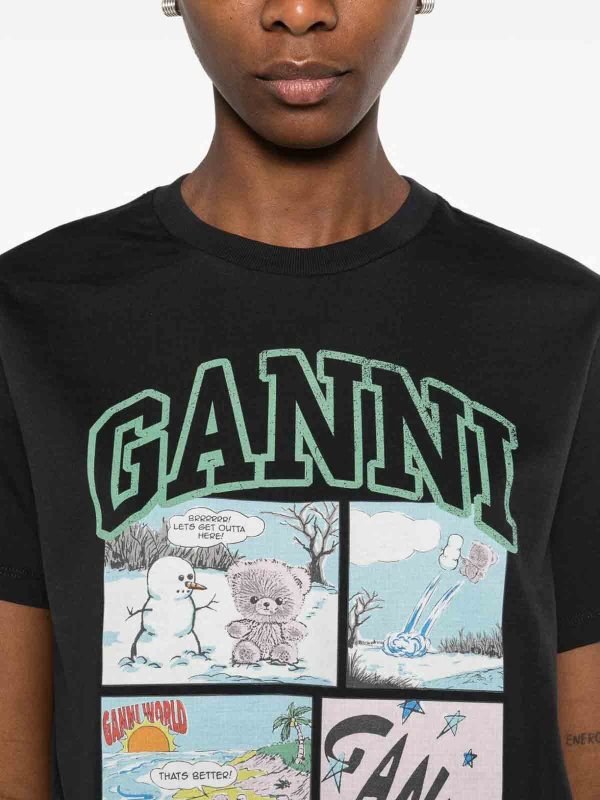 Organic Cotton T-Shirt Replica 
online: GANNI
