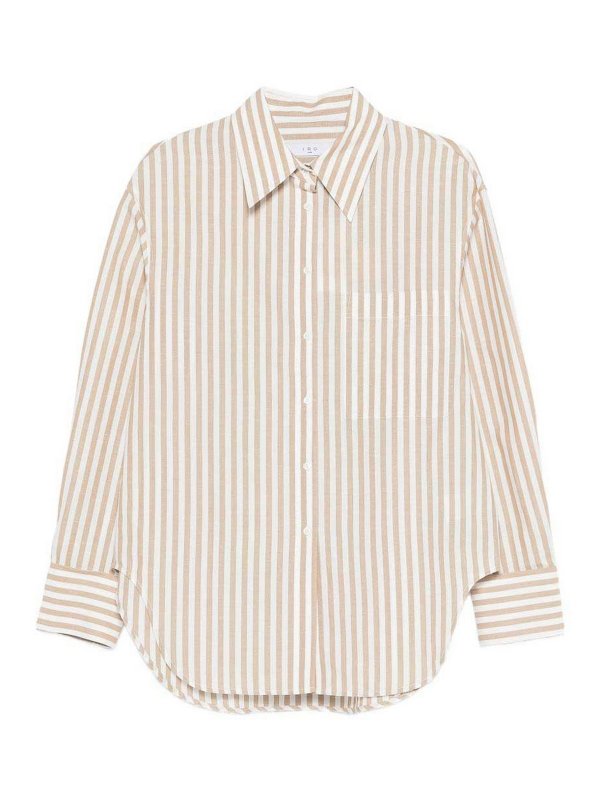 Iro: blouses - Azaloa Striped Cotton Blouse