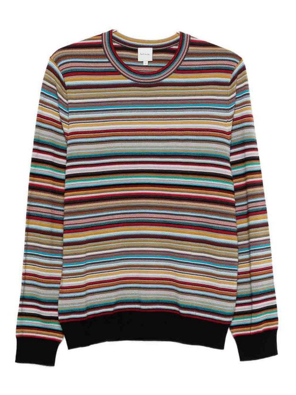 PAUL SMITH: Strickpullover mit Rundhalsausschnitt - Rundhalspullover - Bunt