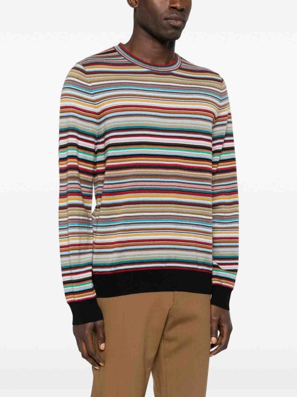 PAUL SMITH: Strickpullover mit Rundhalsausschnitt online - Rundhalspullover - Bunt