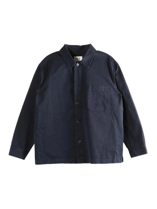 SAINT LAURENT: t-shirts - Cotton Overshirt
