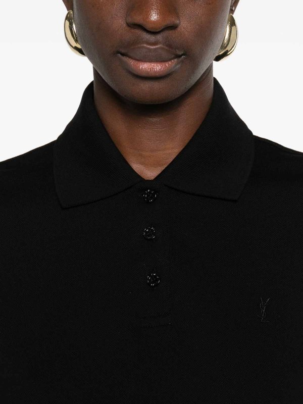 Cotton Polo Dress shop online: SAINT LAURENT