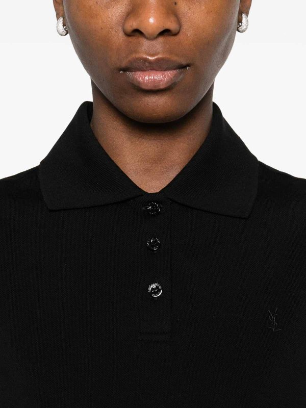 Cotton Sleeveless Polo Shirt shop online: SAINT LAURENT