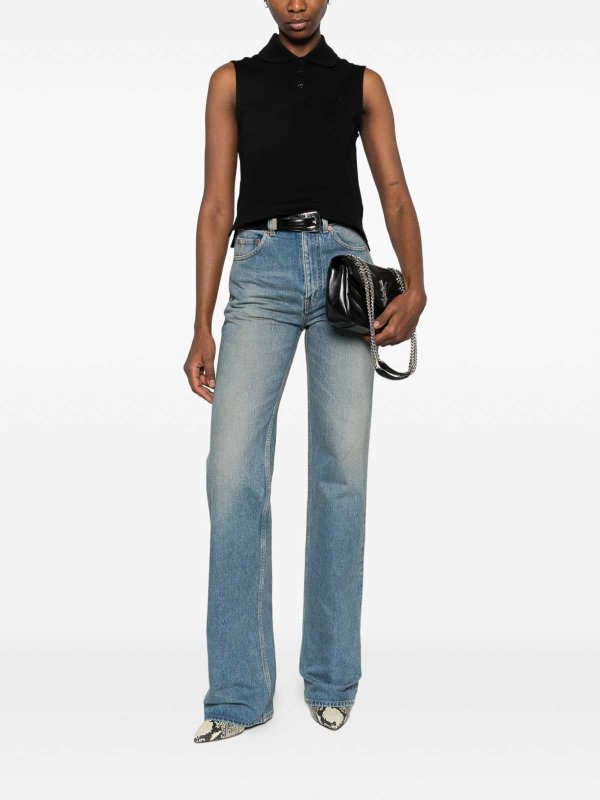 SAINT LAURENT buy online Cotton Sleeveless Polo Shirt