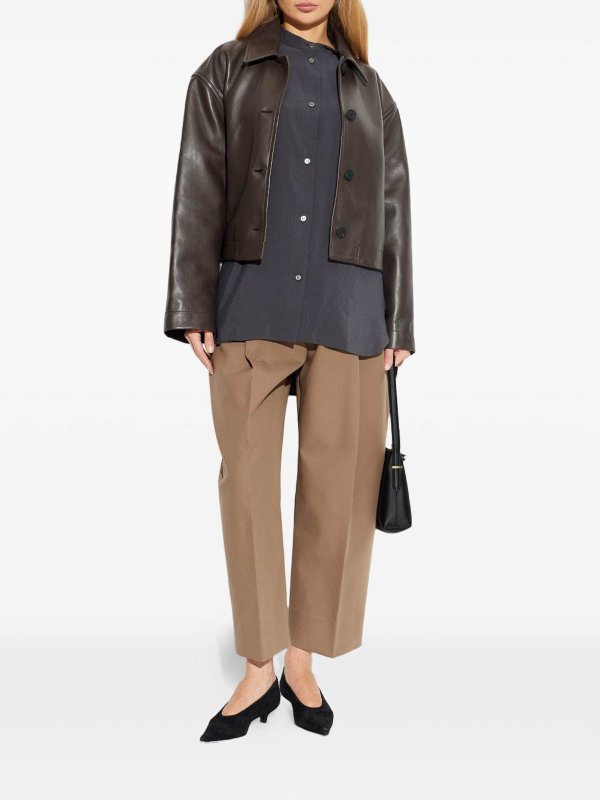 The Best Shops STUDIO NICHOLSON: レザーコート - レザーコート - ダークブラウン