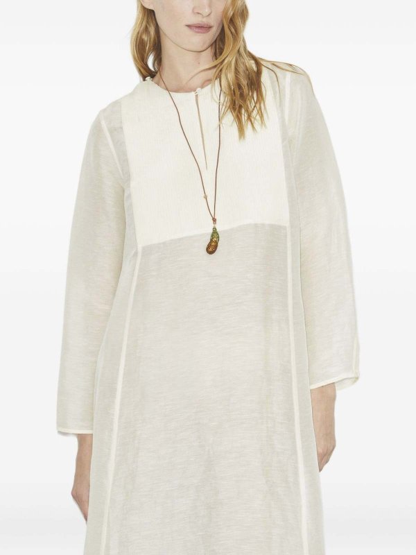 Caftano Lungo In Lino E Seta shop online: TORY BURCH