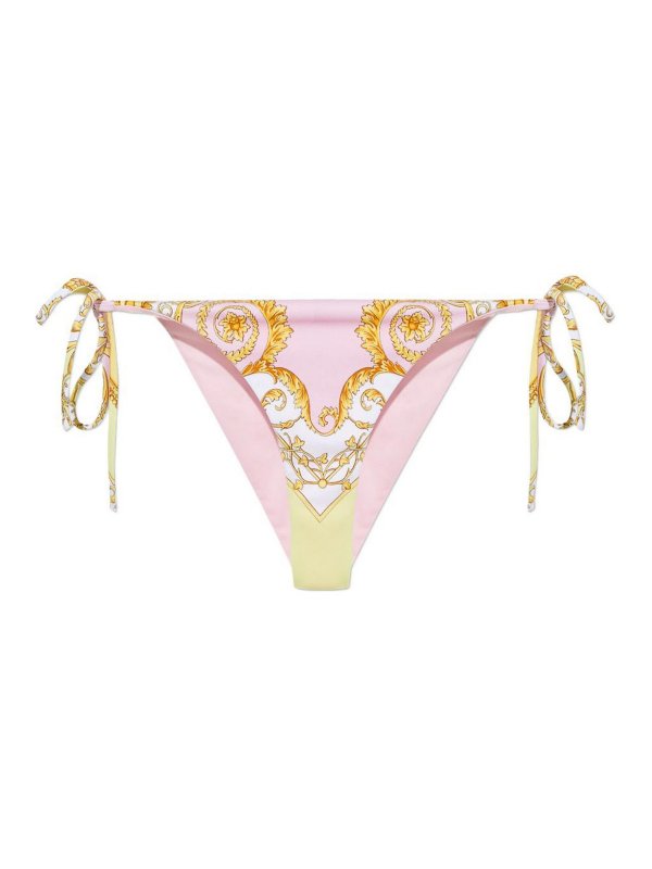 VERSACE: bikinis - Barocco Print Bikini Bottom