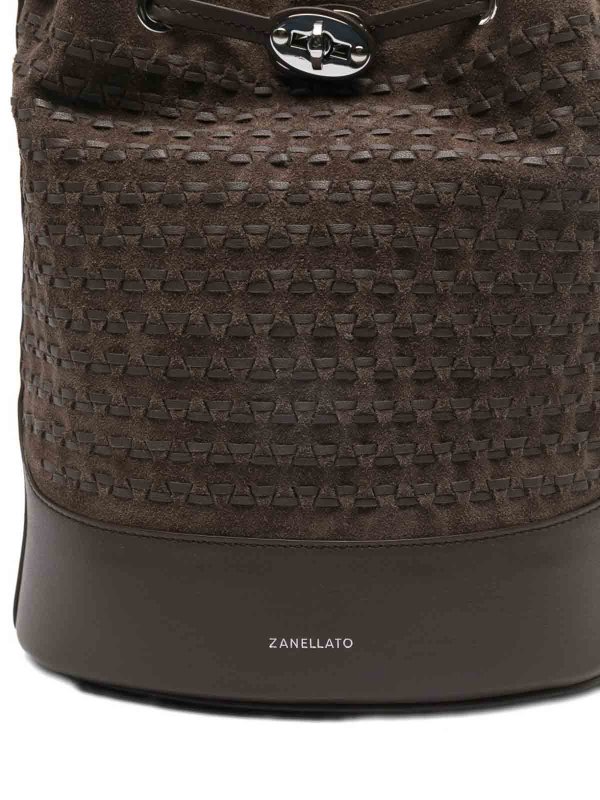 ZANELLATO: Bucket bags online - Monda Musiva Small Leather Bucket Bag