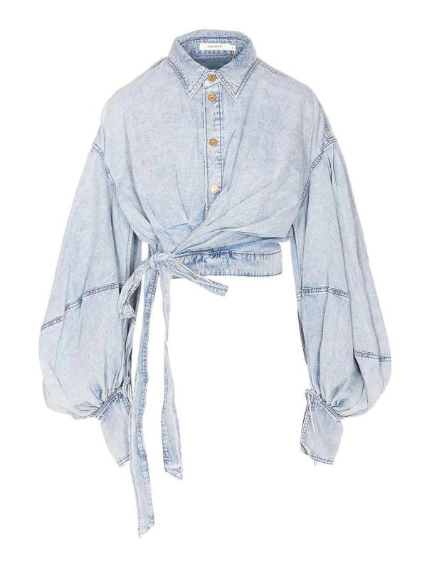 ZIMMERMANN: Tops y camisetas sin mangas - Top - Azul