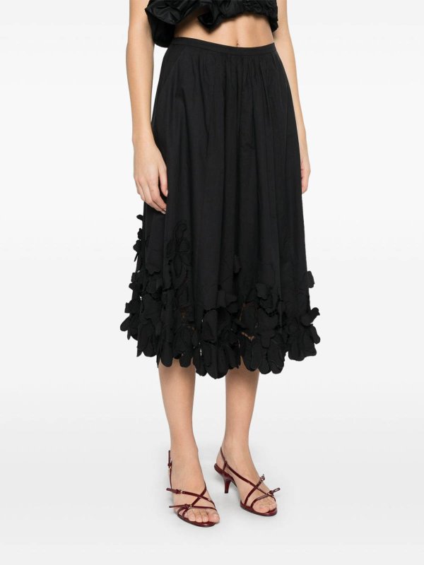 FORTE FORTE: Knee length skirts & Midi online - Embroidered Cotton Skirt