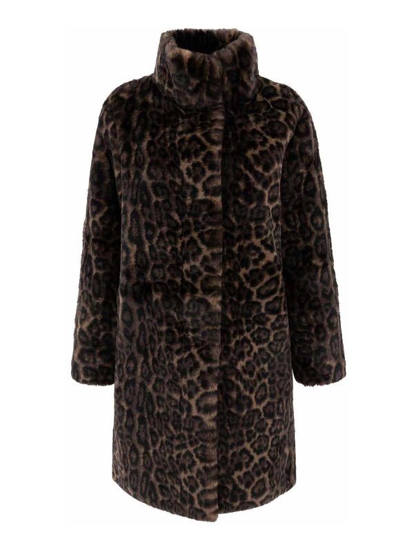 APPARIS: knee length coats - Blair Leopard Coat