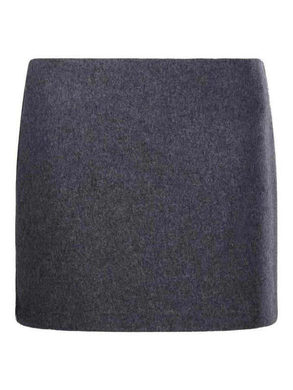 SPORTMAX: ニーレングススカート＆ミディ丈 - 膝丈/ミディスカート - グレー