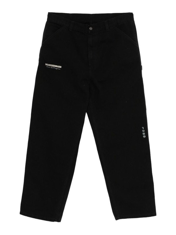 CARHARTT: カジュアルトラウザー - カジュアルパンツ - 黒