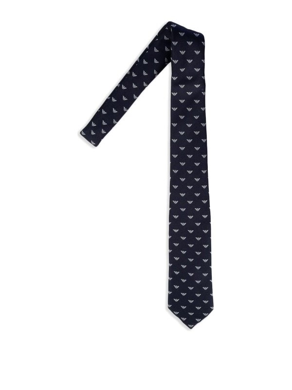 EMPORIO ARMANI: Corbatas y pajaritas - Corbata - Azul