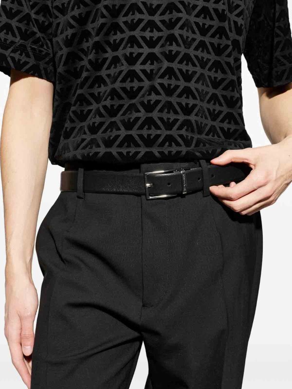 EMPORIO ARMANI: cinture online - Cintura in pelle