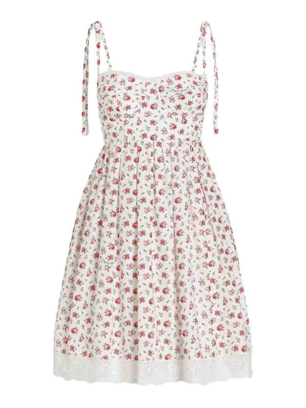 DOLCE & GABBANA: short dresses - Roses Print Short Dress