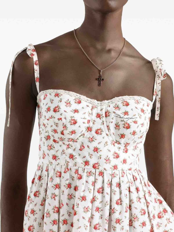 DOLCE & GABBANA: short dresses online - Roses Print Short Dress