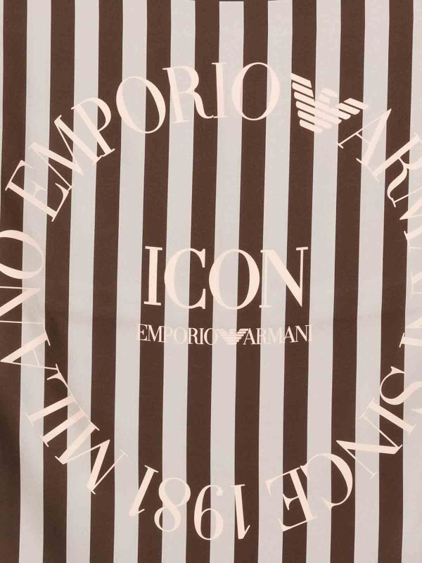 EMPORIO ARMANI: Stoles & Shawls online - Striped Silk Foulard