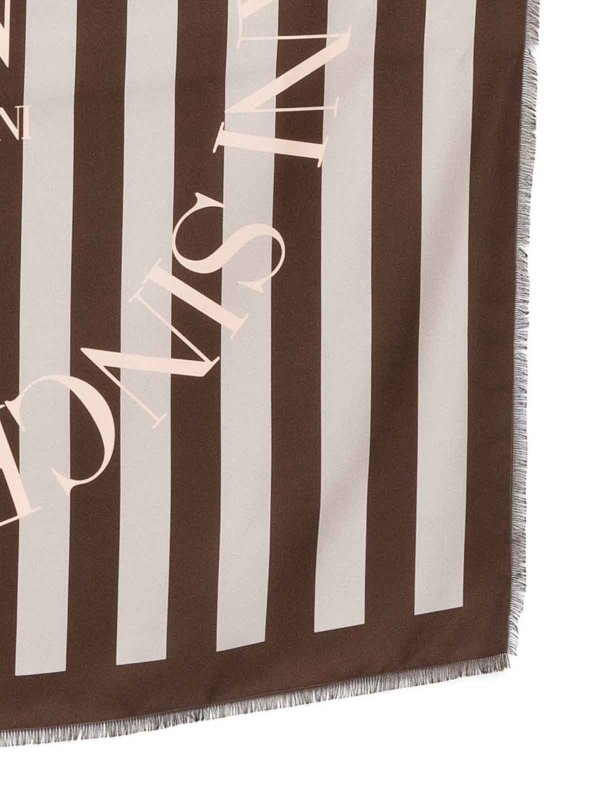The Best Shops EMPORIO ARMANI: Stoles & Shawls - Striped Silk Foulard