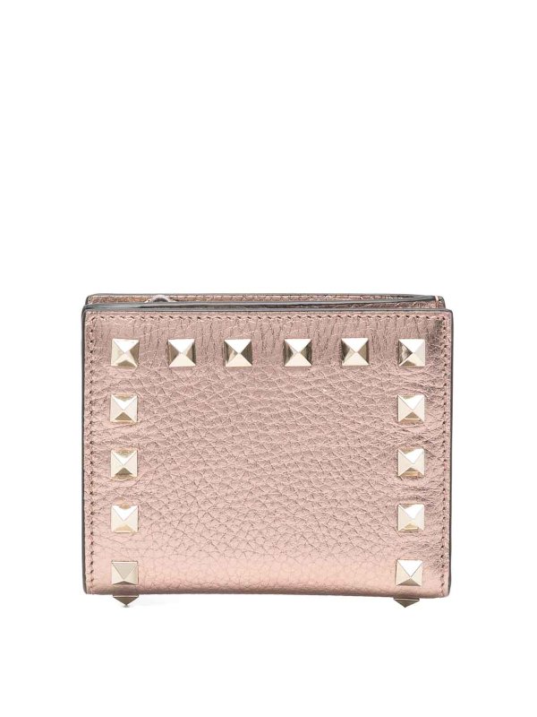 VALENTINO GARAVANI: wallets & purses - Rockstud Leather Flap Wallet
