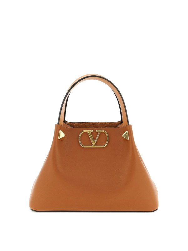 VALENTINO GARAVANI: トートバッグ - トートバッグ - ブラウン